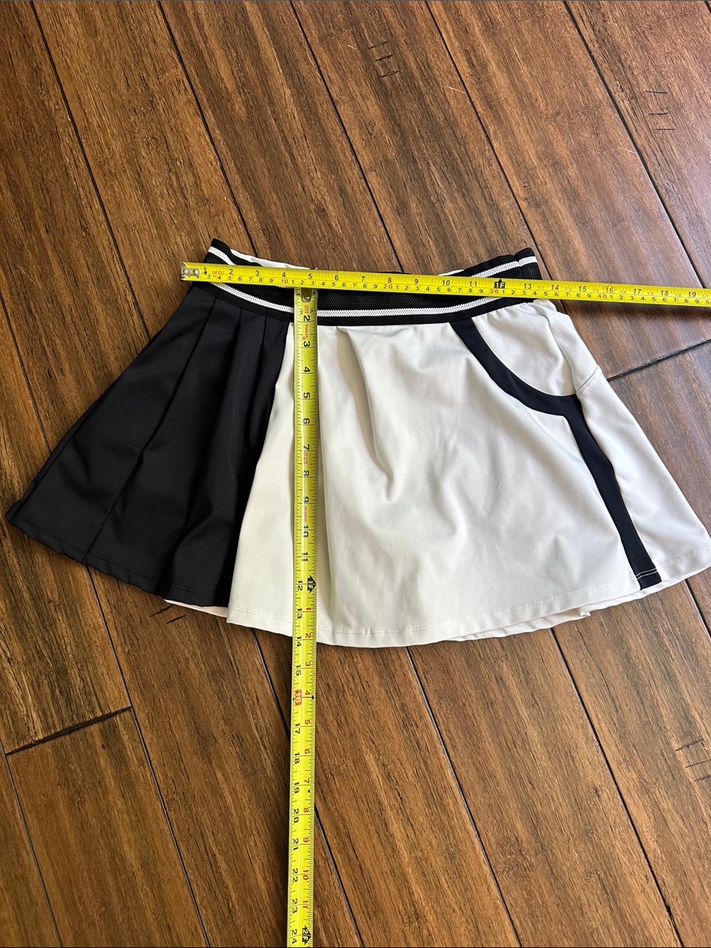 FP Movement by Free People Black and White Colorblock Skater Skirt
